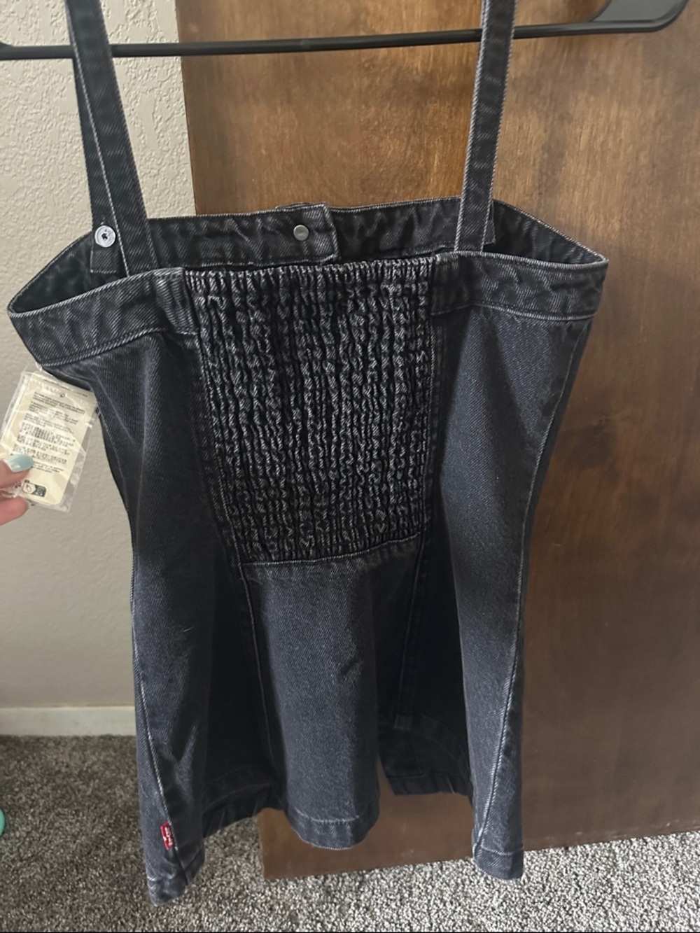 Levi's Black Button-Front Denim Top - Picture 4 of 5
